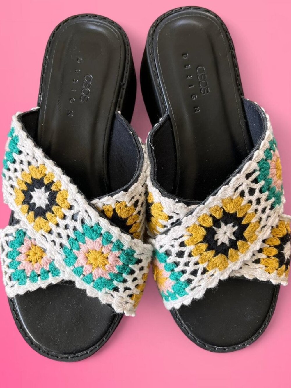 ASOS Design crochet platform sandals - Picture 2 of 7